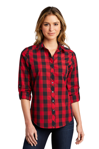 Port Authority ® Ladies Everyday 4.6-ounce, 60/40 cotton/poly Plaid Casual Dress Shirt
